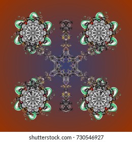 Vector illustration. Snowflake background. Vector christmas abstract colorful background with falling snowflake.