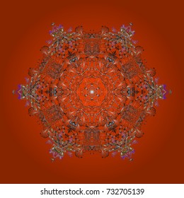 Vector illustration. Snowflake background. Vector christmas abstract colorful background with falling snowflake.