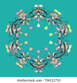 Vector illustration. Snowflake background. Vector christmas abstract colorful background with falling snowflake.