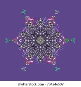 Vector illustration. Snowflake background. Vector christmas abstract colorful background with falling snowflake.