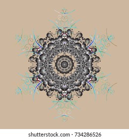 Vector illustration. Snowflake background. Vector christmas abstract colorful background with falling snowflake.