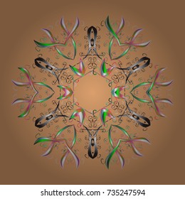 Vector illustration. Snowflake background. Vector christmas abstract colorful background with falling snowflake.