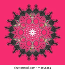 Vector illustration. Snowflake background. Vector christmas abstract colorful background with falling snowflake.