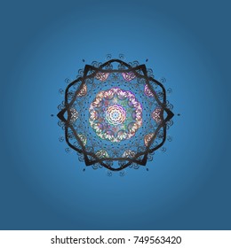Vector illustration. Snowflake background. Vector christmas abstract colorful background with falling snowflake.