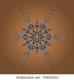 Vector illustration. Snowflake background. Vector christmas abstract colorful background with falling snowflake.