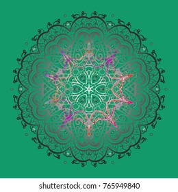 Vector illustration. Snowflake background. Vector christmas abstract colorful background with falling snowflake.
