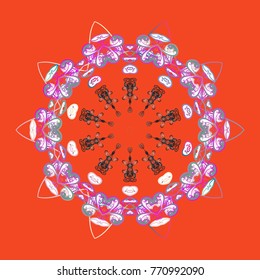 Vector illustration. Snowflake background. Vector christmas abstract colorful background with falling snowflake.