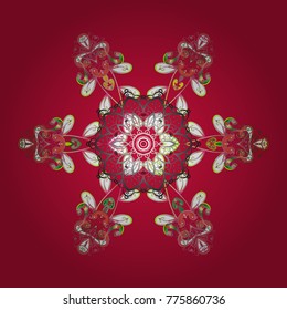 Vector illustration. Snowflake background. Vector christmas abstract colorful background with falling snowflake.