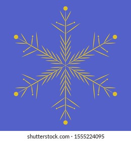 Vector illustration snowflake, christmas icon, logo.