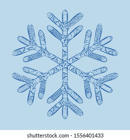 Vector illustration snowflake, Christmas icon, logo.