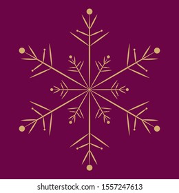 Vector illustration snowflake, christmas icon, logo.