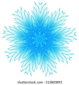 Vector illustration snowflake for Christmas and new year design. Abstract pattern for the ceiling outlet.