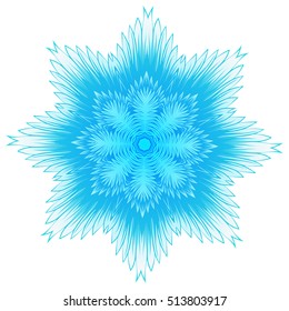 Vector illustration snowflake for Christmas and new year design. Abstract pattern for the ceiling outlet.