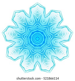 Vector illustration snowflake for Christmas and new year design. Abstract pattern for the ceiling outlet.