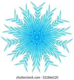 Vector illustration snowflake for Christmas and new year design. Abstract pattern for the ceiling outlet.
