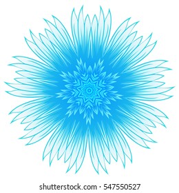 Vector illustration snowflake for Christmas and new year design. Abstract pattern for the ceiling outlet.