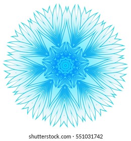 Vector illustration snowflake for Christmas and new year design. Abstract pattern for the ceiling outlet.