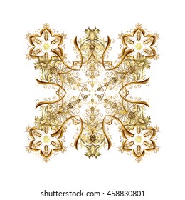 Vector illustration. Snowflake doodle graphic hand-drawn. Colorful snowflakes for christmas winter design.