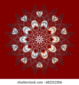 Vector illustration. Snowflake doodle graphic hand-drawn. Colorful snowflakes for christmas winter design.
