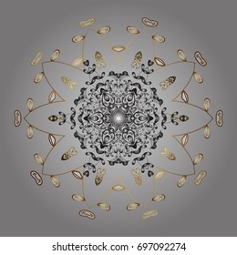 Vector illustration. Snowflake doodle graphic hand-drawn. Colorful snowflakes for christmas winter design.
