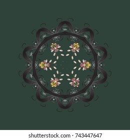 Vector illustration. Snowflake doodle graphic hand-drawn. Colorful snowflakes for christmas winter design.