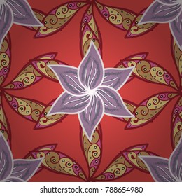 Vector illustration. Snowflake doodle graphic hand-drawn. Colorful snowflakes for christmas winter design.