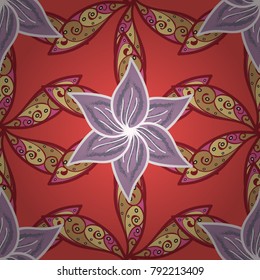 Vector illustration. Snowflake doodle graphic hand-drawn. Colorful snowflakes for christmas winter design.