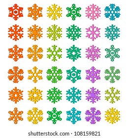 vector illustration; Snowflake Vector Icon