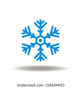 Vektorgrafik von Schneeflocken. Symbol der Luftkühlung, Anbringung. Symbol des Winters, neues Jahr.