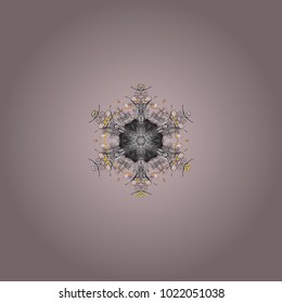 Vector illustration. Snowflake Icon. Vector illustration. Snowflake isolated on neutral, gray and white colors.