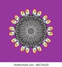 Vector illustration. Vector snowflake icon. Snowflake icon, isolated. Vector winter snowflakes on colorful background. Flat design.