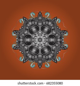 Vector illustration. Snowflake icon, isolated. Flat design. Vector nice snowflakes on colorful background.