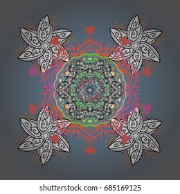 Vector illustration. Snowflake Icon. Snowflake isolated on gray background. Snowflake Vector illustration.