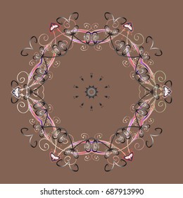 Vector illustration. Snowflake icon, isolated. Colorful snowflake Vector illustration. Flat design. Vector winter snowflakes on colorful background. Icons, labels.
