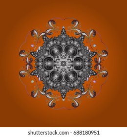 Vector illustration. Snowflake icon, isolated. Flat design. Vector nice snowflakes on colorful background.