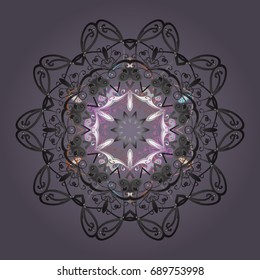 Vector illustration. Snowflake icon, isolated. Icons, labels. Colorful snowflake Vector illustration. Vector winter snowflakes on colorful background. Flat design.