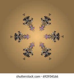 Vector illustration. Snowflake Icon. Snowflake isolated on colorful background. Snowflake Vector illustration.