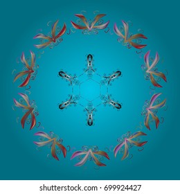 Vector illustration. Snowflake Vector illustration. Snowflake Icon. Snowflake isolated on colorful background.