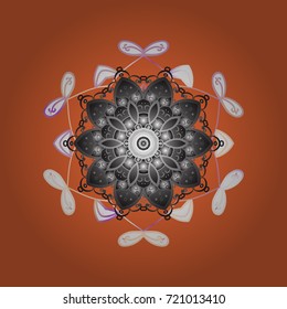 Vector illustration. Snowflake icon, isolated. Flat design. Vector winter snowflakes on colorful background. Vector snowflake icon.