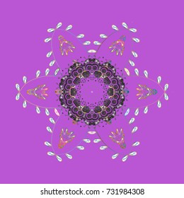 Vector illustration. Vector snowflake icon. Snowflake icon, isolated. Vector winter snowflakes on colorful background. Flat design.