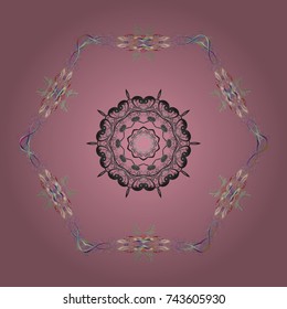 Vector illustration. Snowflake Icon. Vector illustration. Snowflake isolated on pink, gray and neutral colors.