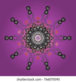 Vector illustration. Snowflake icon, isolated. Flat design. Vector winter snowflakes on colorful background. Vector snowflake icon.