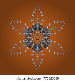 Vector illustration. Snowflake icon, isolated. Flat design. Vector snowflake icon. Vector winter snowflakes on colorful background.