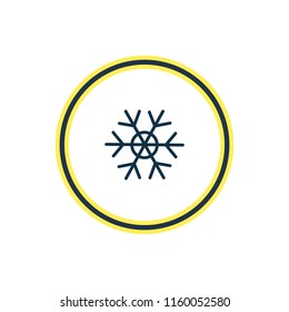 Vector illustration of snowflake icon line. Beautiful party element also can be used as snow crystal icon element.