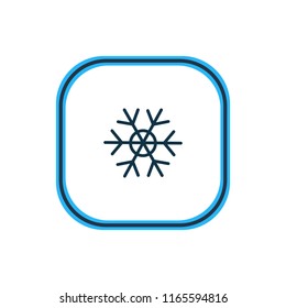 Vector illustration of snowflake icon line. Beautiful celebration element also can be used as snow crystal icon element.