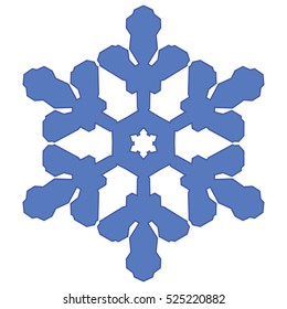 Vector illustration of snowflake icon for winter design 