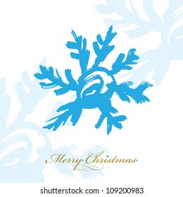 Vector illustration of snowflake isolated on white background.