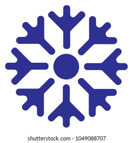 Vector illustration of a snowflake. Logo of temperature. Weather forecast icon. Cold, snowy weather.