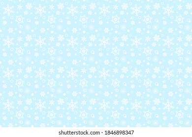 Vector illustration of snowflake pattern. Seamless pattern.