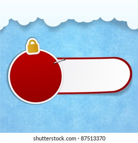 Ilustración vectorial de la pegatina de copo de nieve en la textura de navidad.